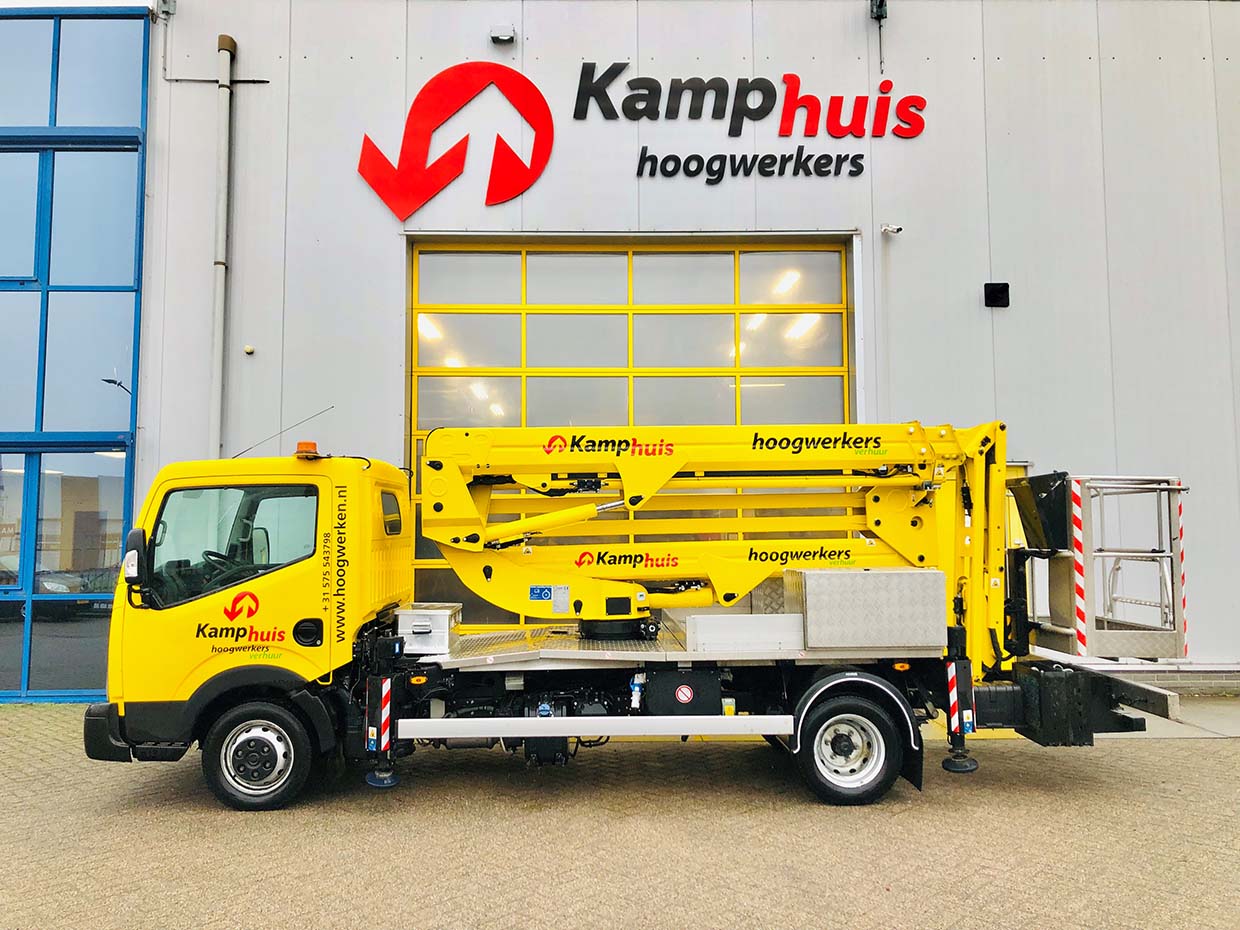 Autohoogwerker 20 meter LK200 Kniktelescoop met JIB - Kamphuis Hoogwerkers